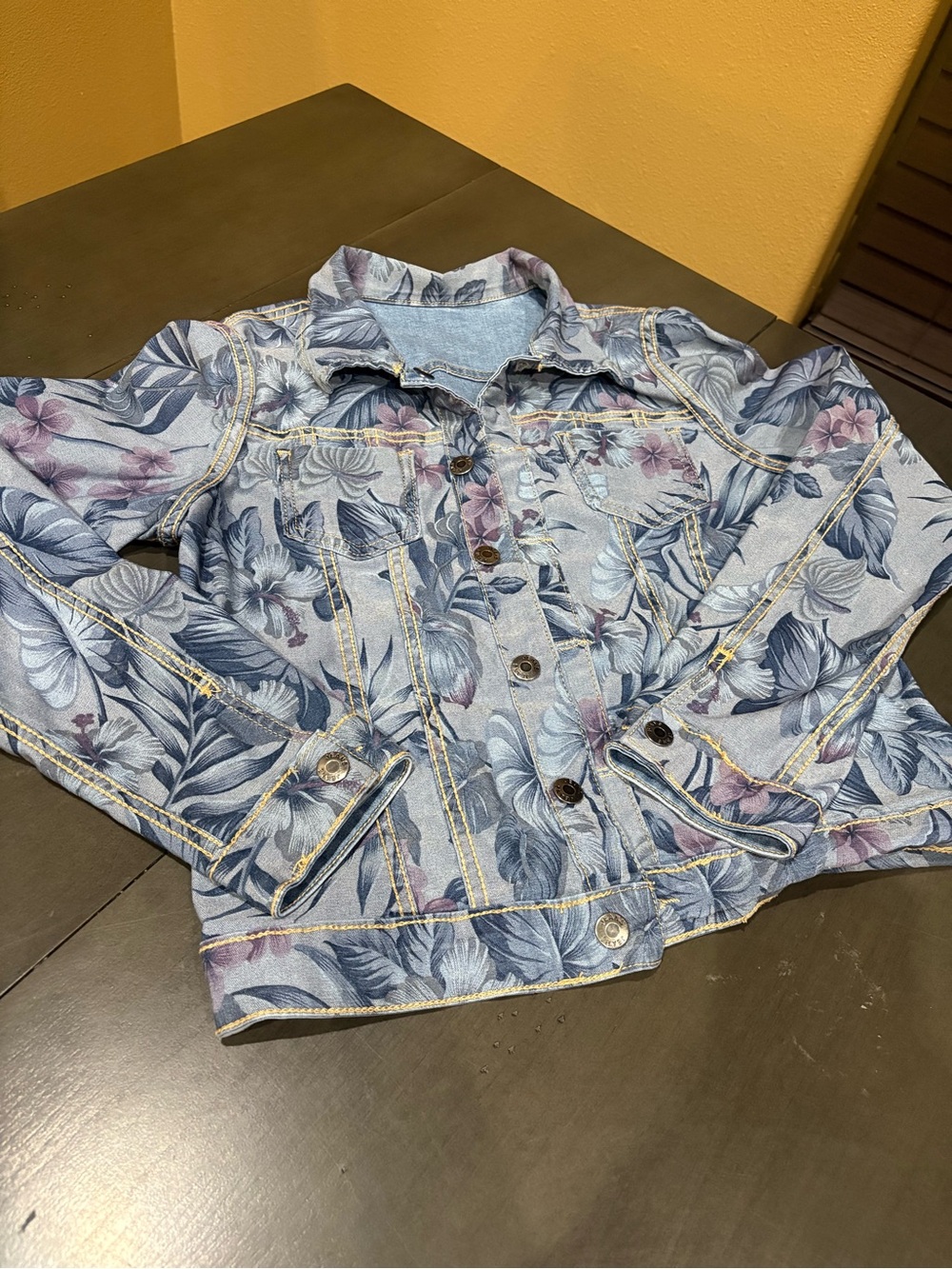 Women's Floral and Denim Reversible Jacket